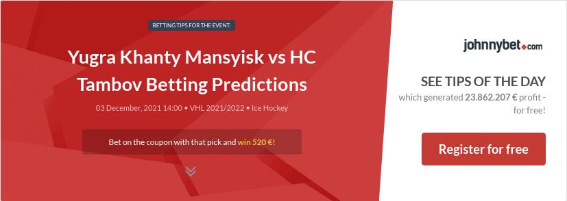 Yugra Khanty Mansyisk vs HC Tambov Betting Predictions