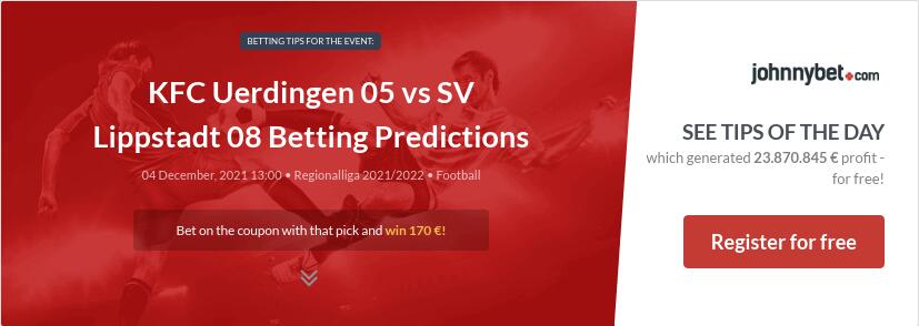 KFC Uerdingen 05 vs SV Lippstadt 08 Betting Predictions