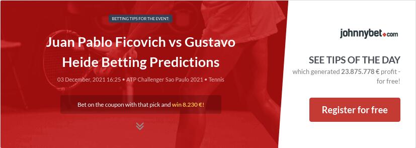 Juan Pablo Ficovich vs Gustavo Heide Betting Predictions
