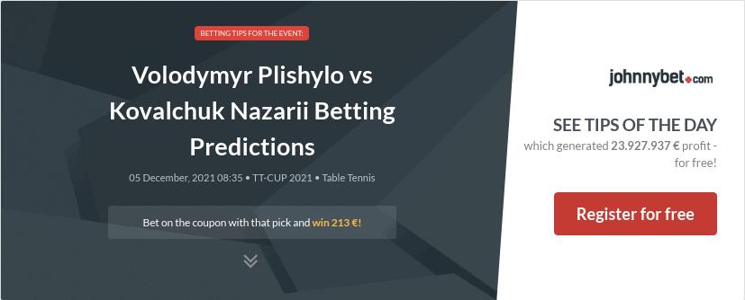 Volodymyr Plishylo vs Kovalchuk Nazarii Betting Predictions