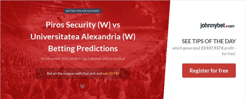 Piros Security (W) vs Universitatea Alexandria (W) Betting Predictions
