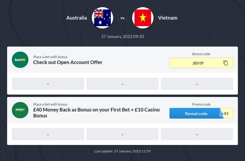 Australia vs Vietnam Betting Tips