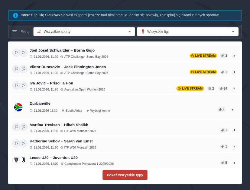 Typy Siatkówka - Darmowe Typy Bukmacherskie