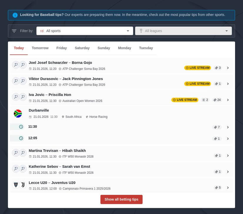 Free Baseball Betting Tips