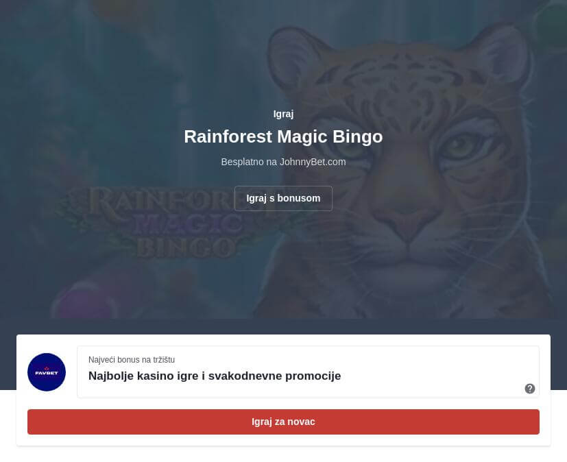 Bingo Plus - Pravila igre