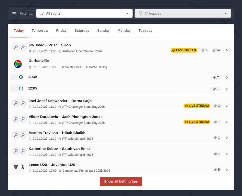 Free Daily Betting Tips