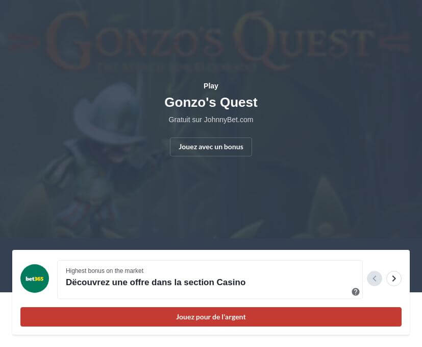 Gonzo's Quest Machine à Sous
