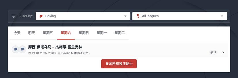 拳击投注技巧与贴士