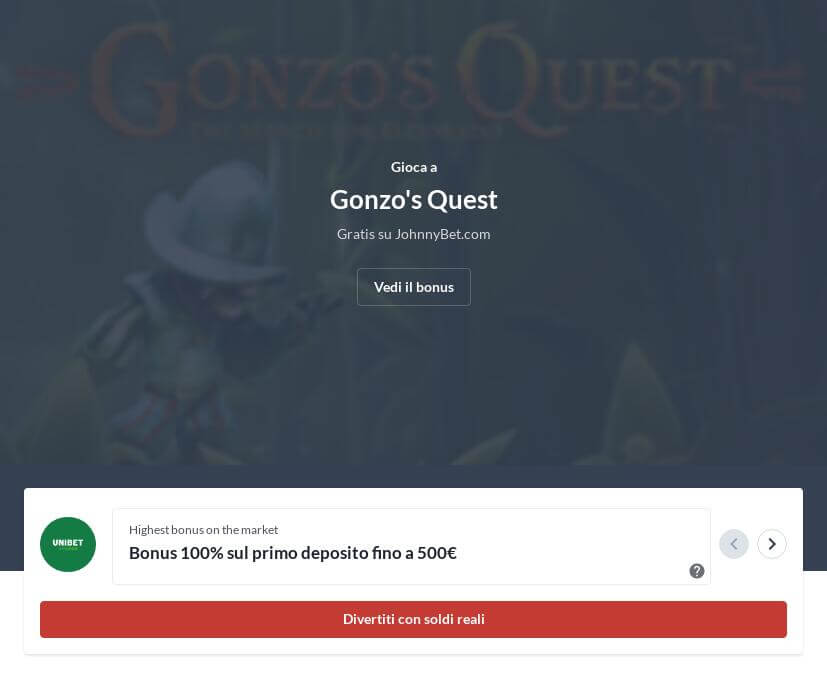 Gonzo's Quest VR Slot Machine
