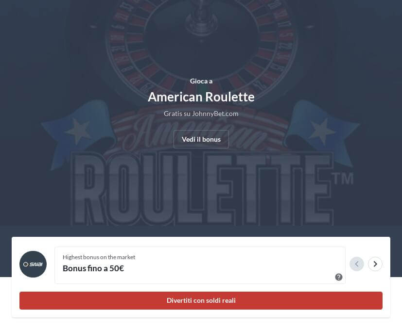 American Roulette Con Soldi Veri