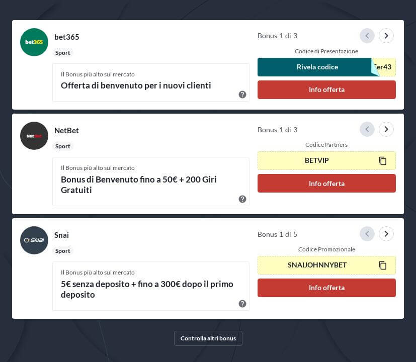 Bookmakers Legali In Italia