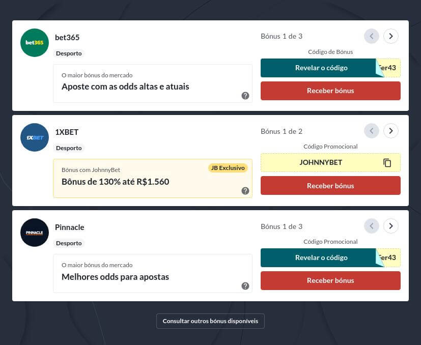 Divulgação de links e casas de apostas com bônus no cadastro