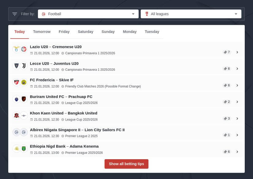 1x2 Football Betting Tips