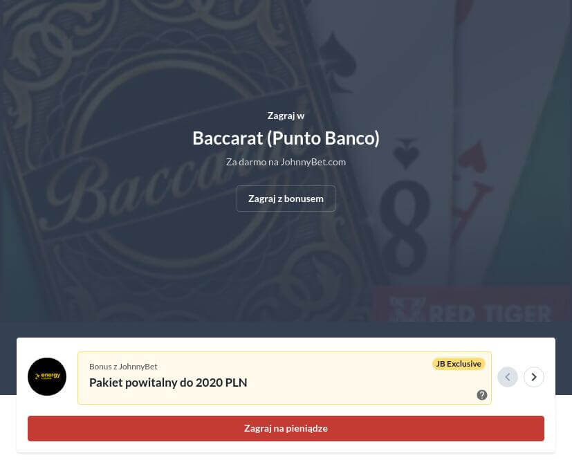 Baccarat Na Prawdziwe Pieniądze