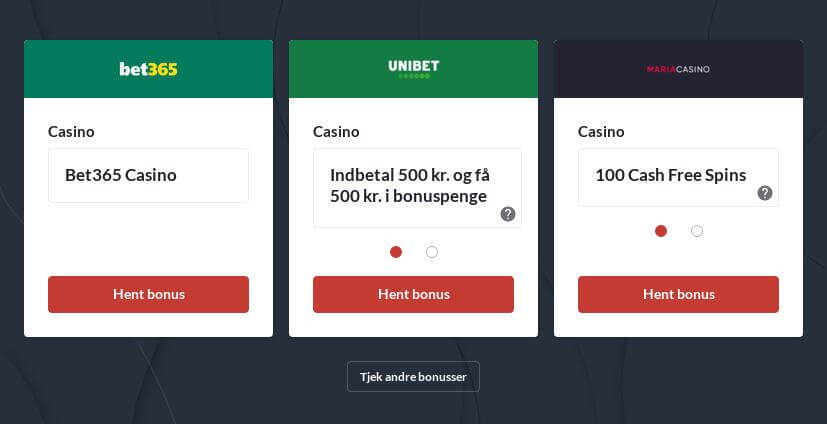 Bedste Casino Bonusser Online
