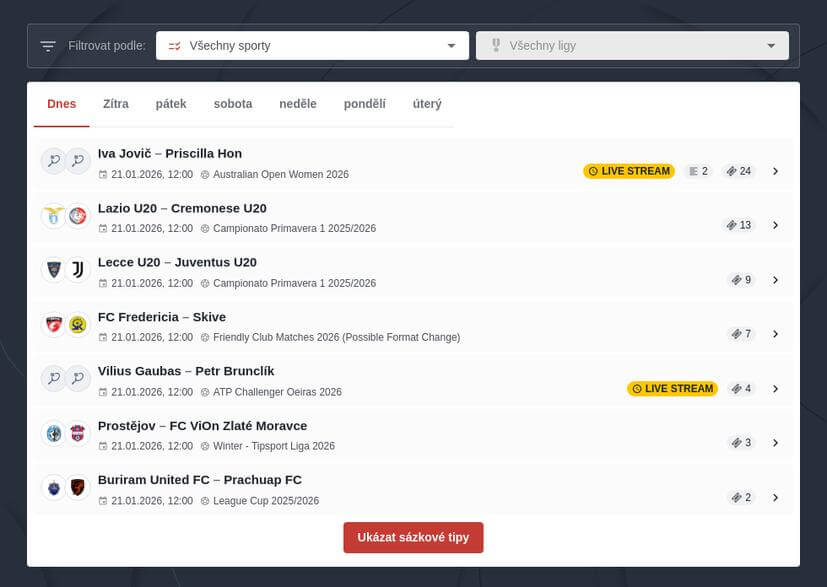 Bookmakerské Tipy Zdarma