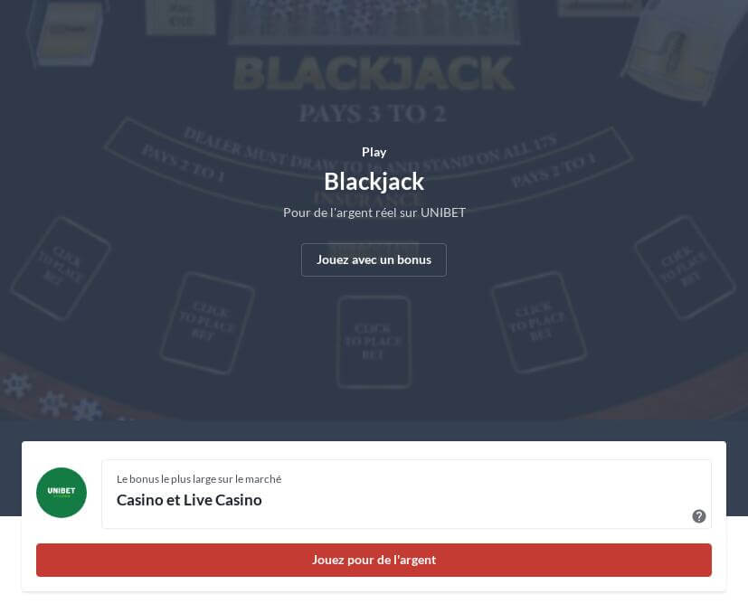 Blackjack Gratuit Jeu En Ligne En Argent Réel