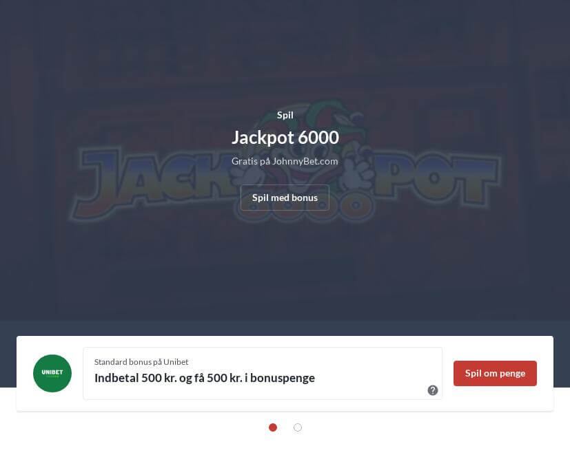 Jackpot 6000 Spilleautomat Online