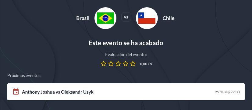 Pronóstico Brasil vs Chile