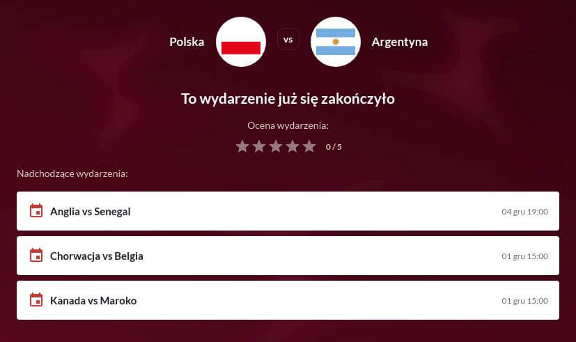 Polska - Argentyna Zakłady Bukmacherskie