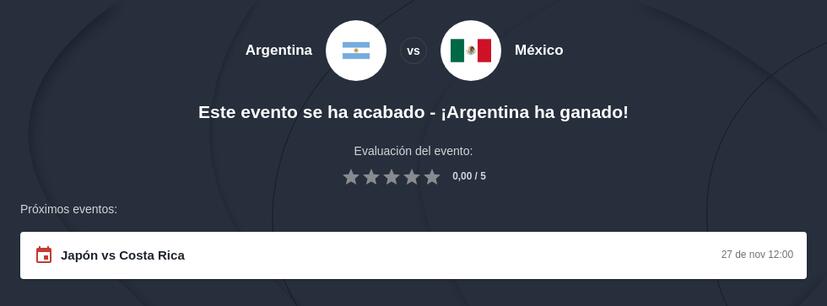 Pronóstico Argentina vs México