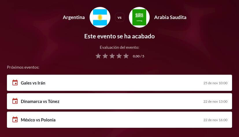 Pronóstico Argentina vs Arabia Saudita