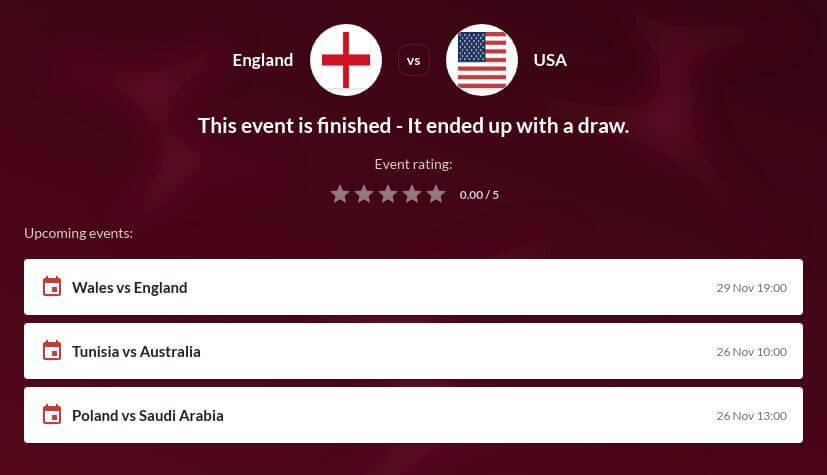 England vs USA Betting Tips
