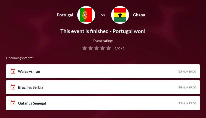 Ghana vs Portugal Betting Tips
