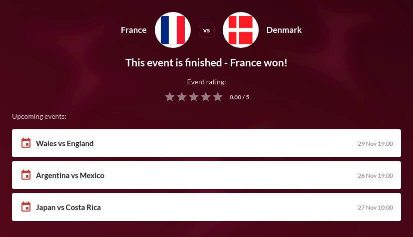 France vs Denmark Betting Tips
