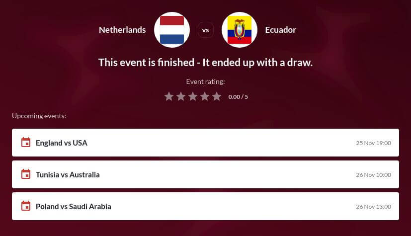Netherlands vs Ecuador Betting Tips