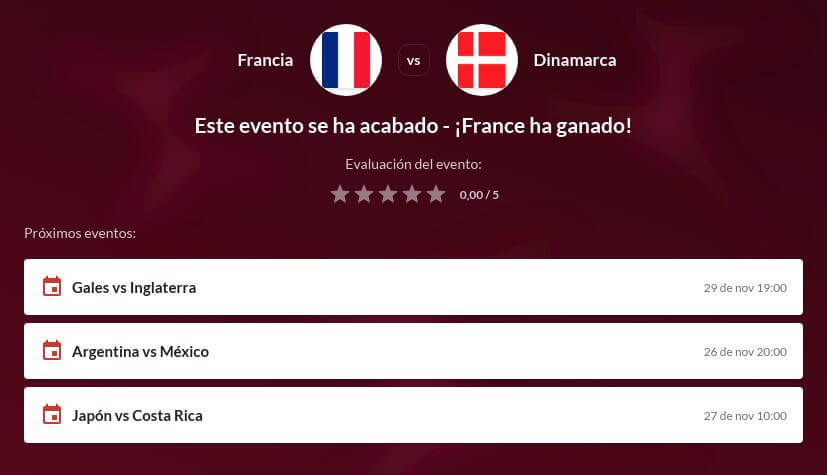 Pronóstico Francia vs Dinamarca