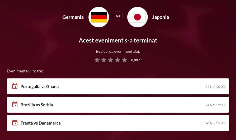 Germania vs Japonia Cote de Pariuri