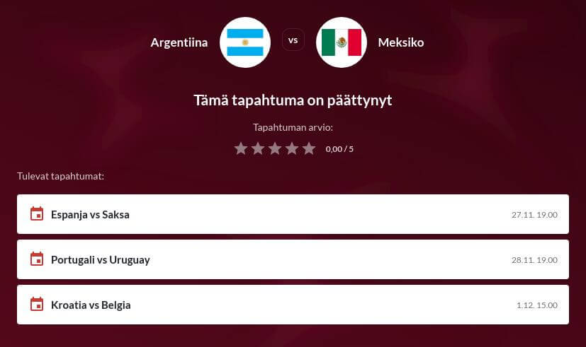 Argentiina vs Meksiko vedonlyönti