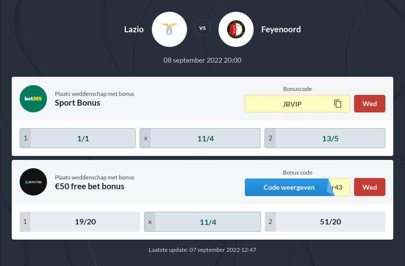 Lazio – Feyenoord Voorspelling