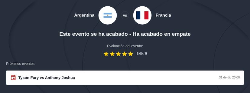 Pronóstico Ganador Final Mundial de Fútbol