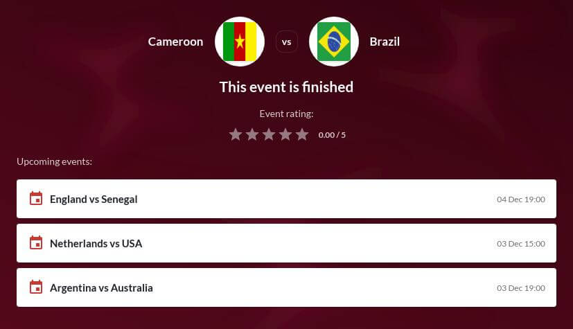 Cameroon vs Brazil Betting Tips