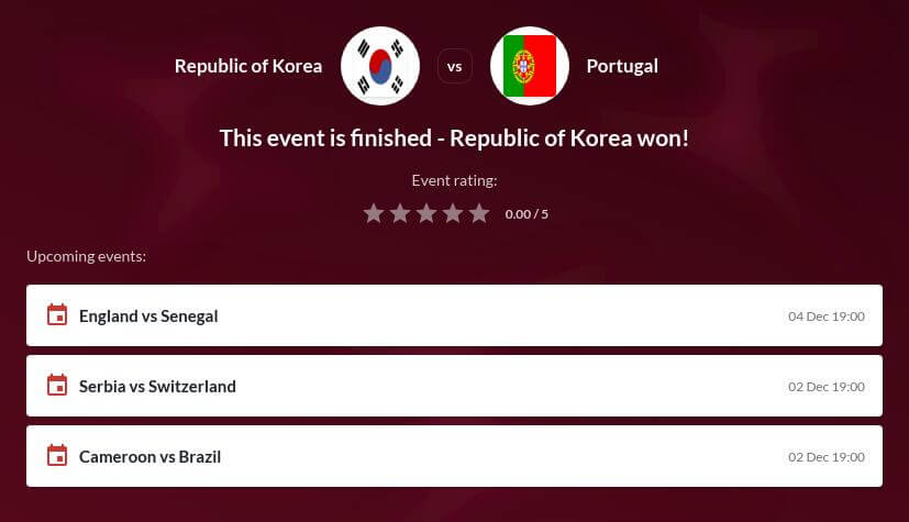 South Korea vs Portugal Betting Tips