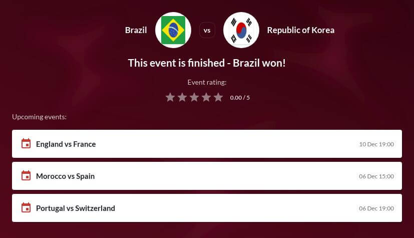 Brazil vs South Korea Betting Tips