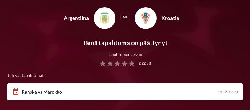 Argentiina vs Kroatia vedonlyönti