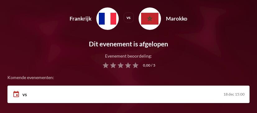 Frankrijk - Marokko Voorspelling