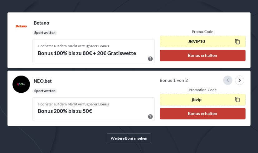 Sportwetten no Deposit Bonus