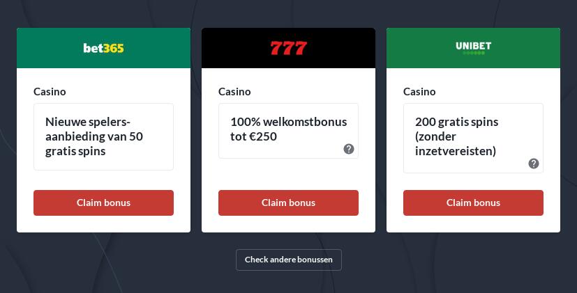 Beste Online Casino's van Nederland