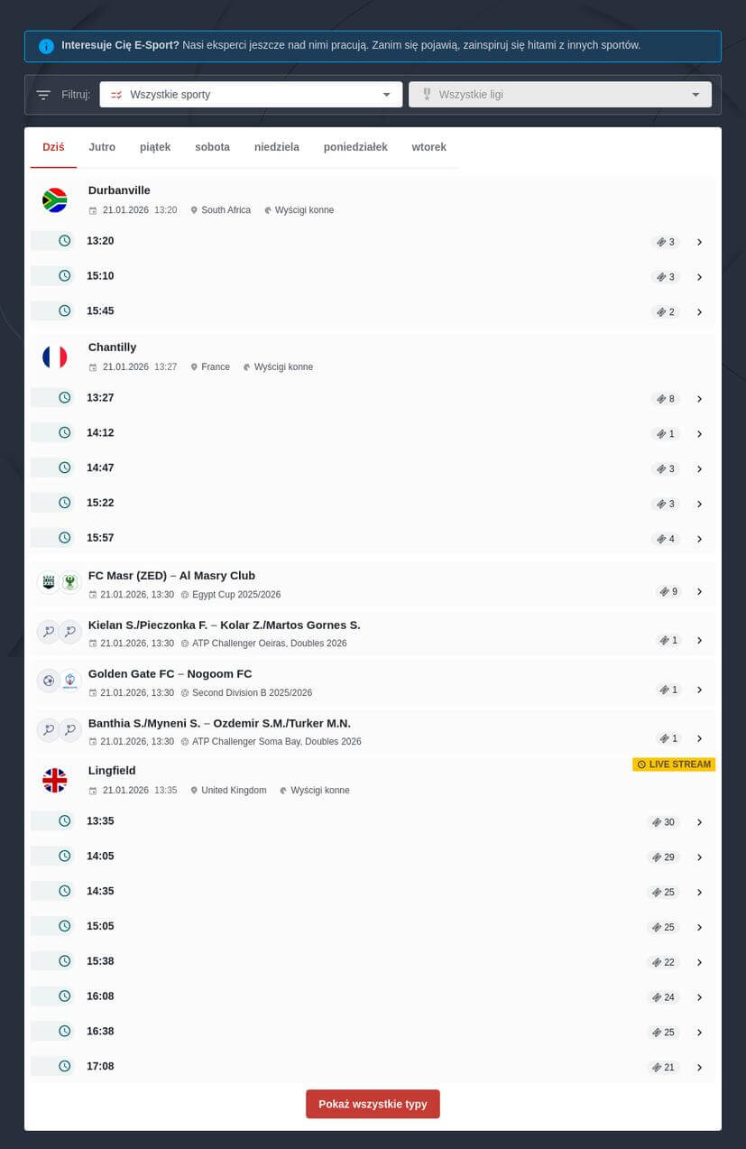 Esport - Darmowe Typy Bukmacherskie Online