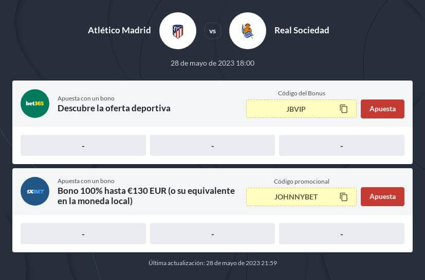 Pronóstico Atlético Madrid vs Real Sociedad