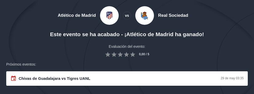 Pronóstico Atlético Madrid vs Real Sociedad
