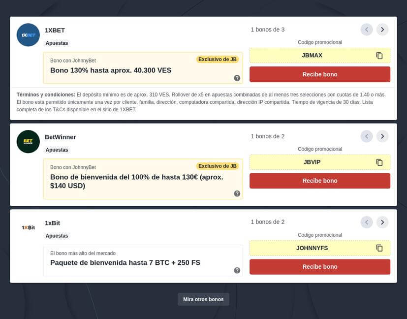 Mejores casas de apuestas online Venezuela