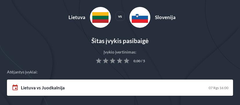 Lietuva - Slovėnija Tiesiogiai
