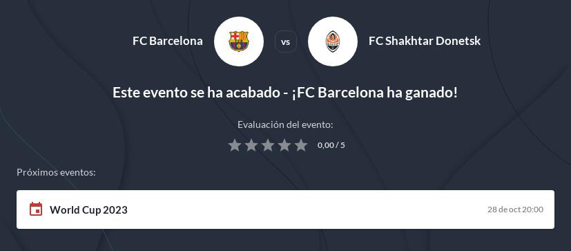 Pronóstico Barcelona vs Shakhtar Donetsk