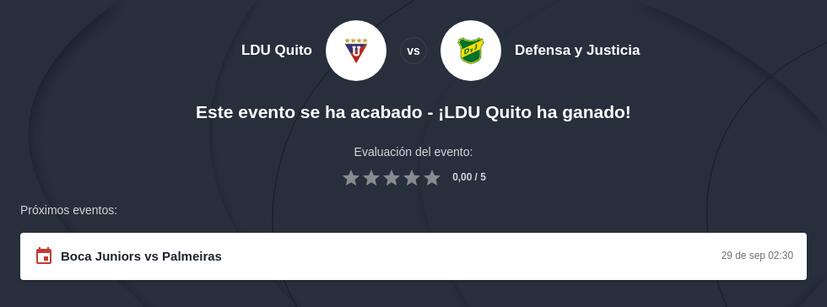 Pronóstico Liga de Quito vs Defensa y Justicia