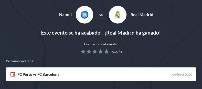 Pronóstico Napoli vs Real Madrid